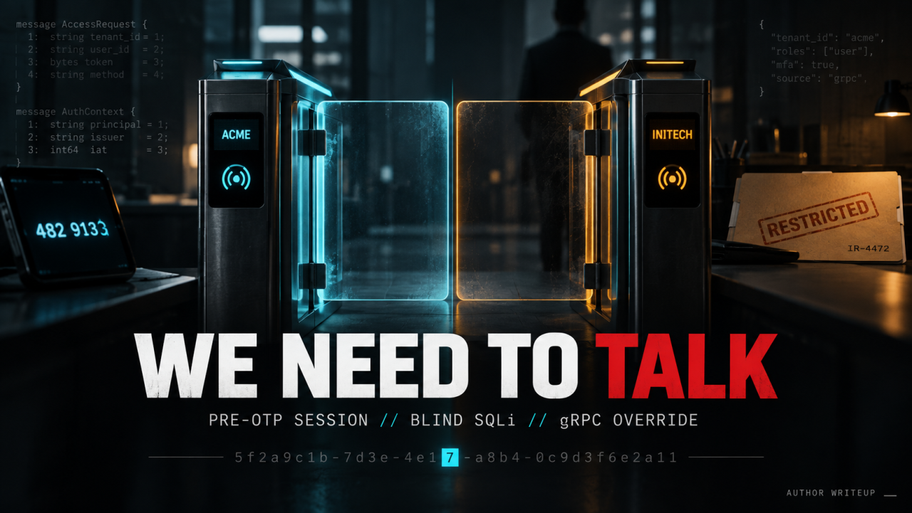 We Need To Talk Web Challenge | CAT CTF 26 Quals