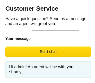 support chat