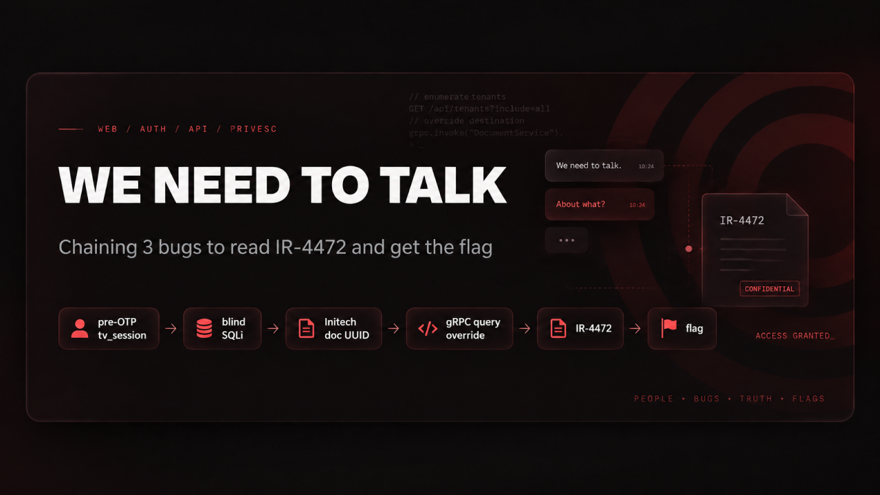 We Need To Talk Web Challenge | CAT CTF 26